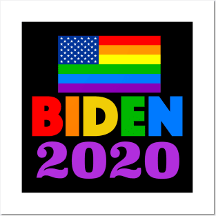 Joe Biden 2020 Rainbow Posters and Art